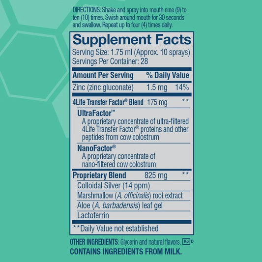 Transfer Factor Immune Spray Menta