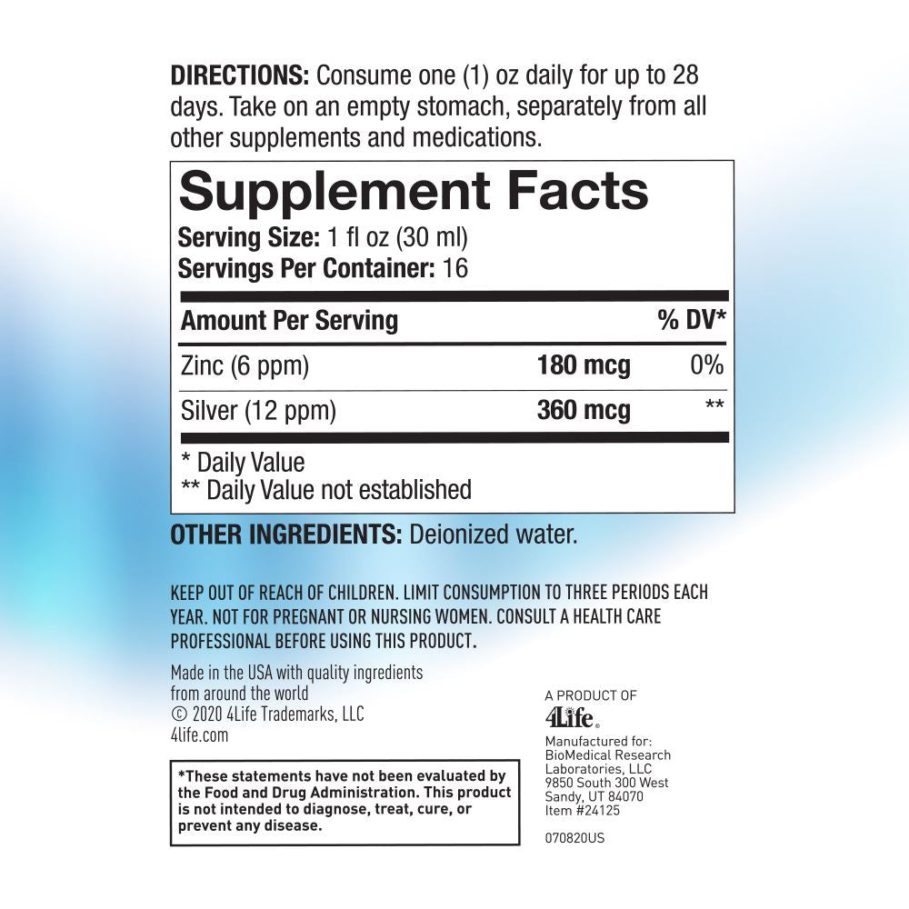 4Life Elements Zinc Factor-NUEVO - 4Life Espanol